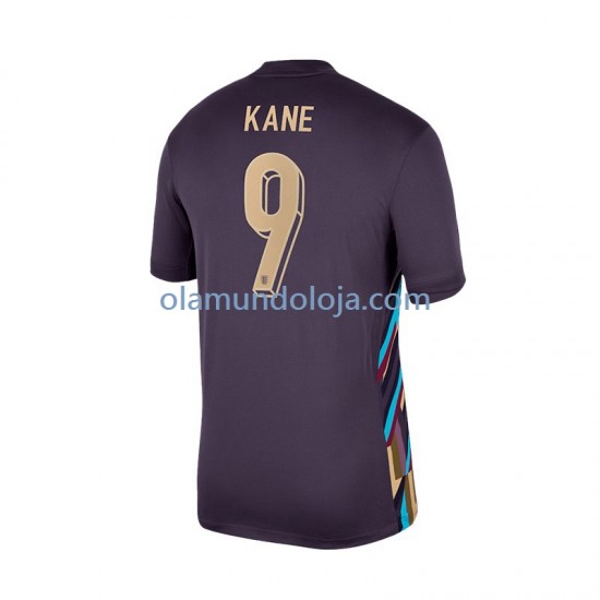 Camisola Inglaterra Harry Kane 9 Homem Equipamento Segundo Euro 2024 Manga Curta